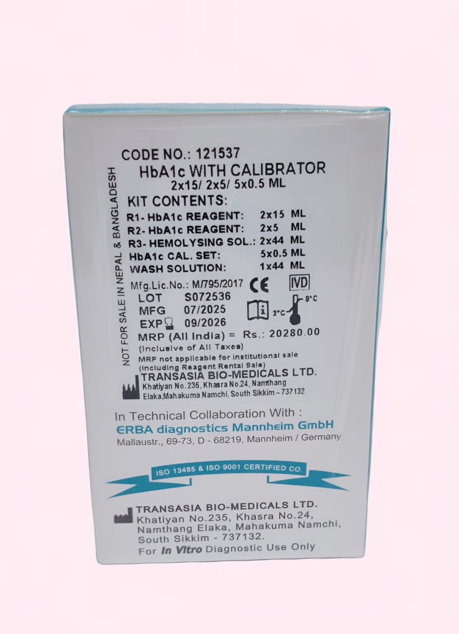 ERBA XL System Packs HBA1C With Calibrator (Service Available only Hyderabad/Secunderabad Only )