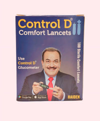 Control D Round Comfort Lancets (Blue) -Pack of 100